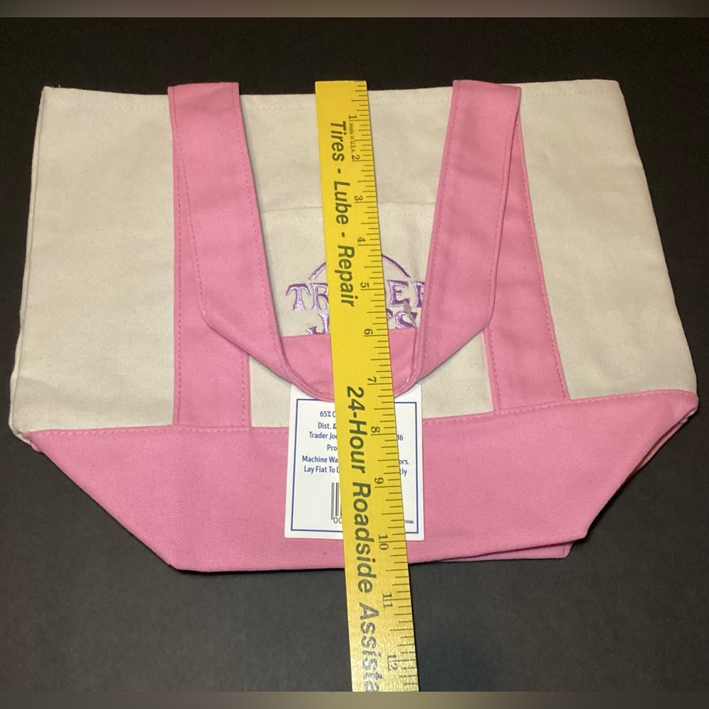Trader Joe's Pastel Mini Canvas Tote Bag - Picture 4 of 8